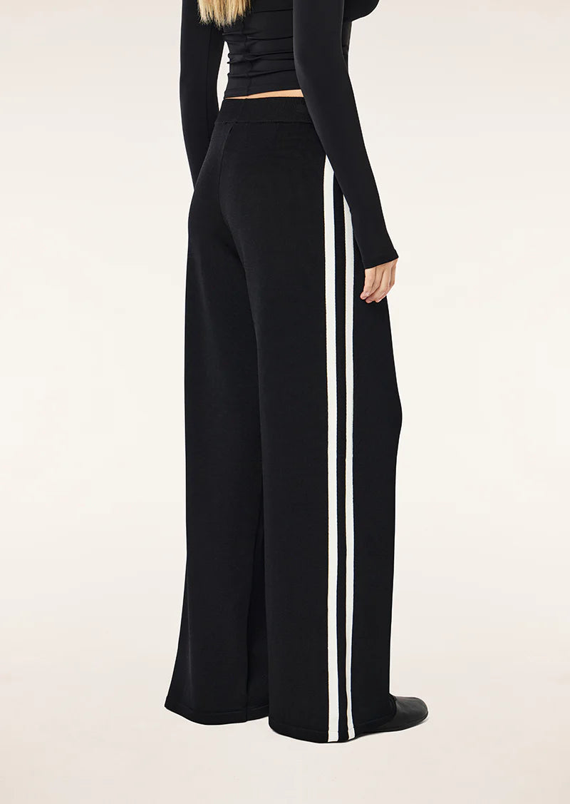 Retreat knit pant, black/whisper white