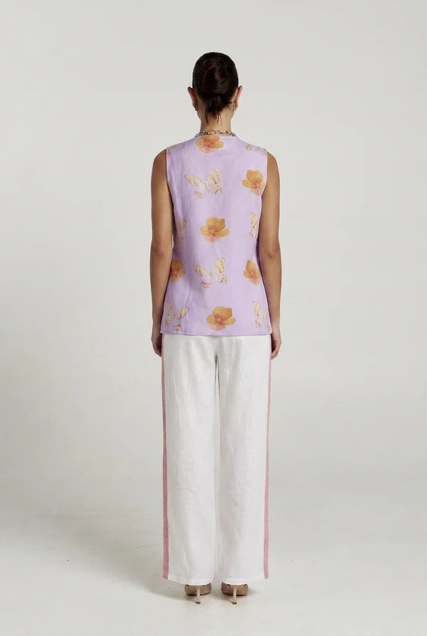 Reverie wide leg pant, white reverie