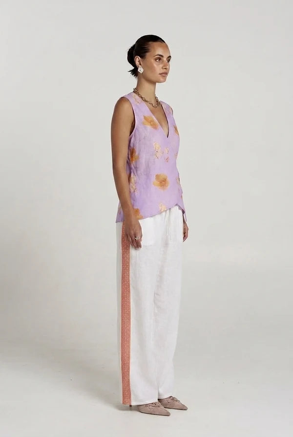 Reverie wide leg pant, white reverie