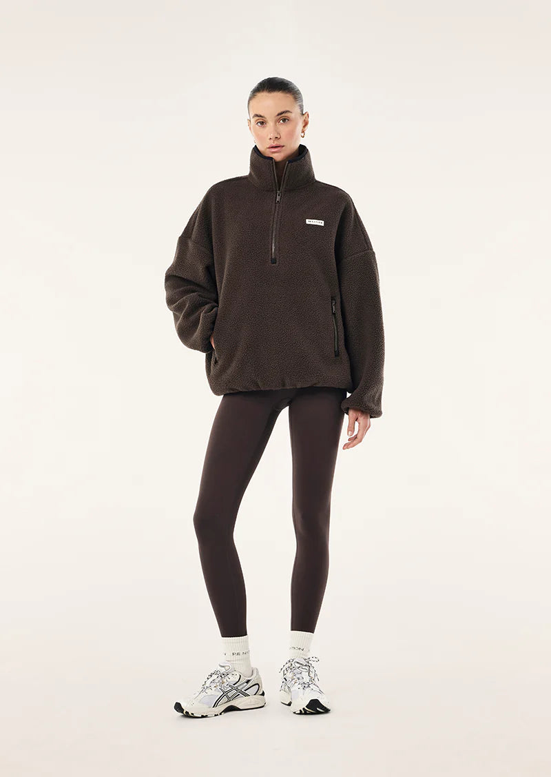 Rotate quarter zip, coffee