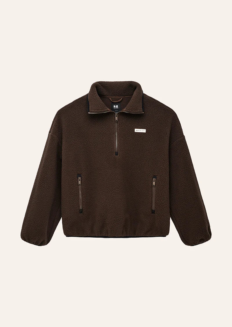 Rotate quarter zip, coffee