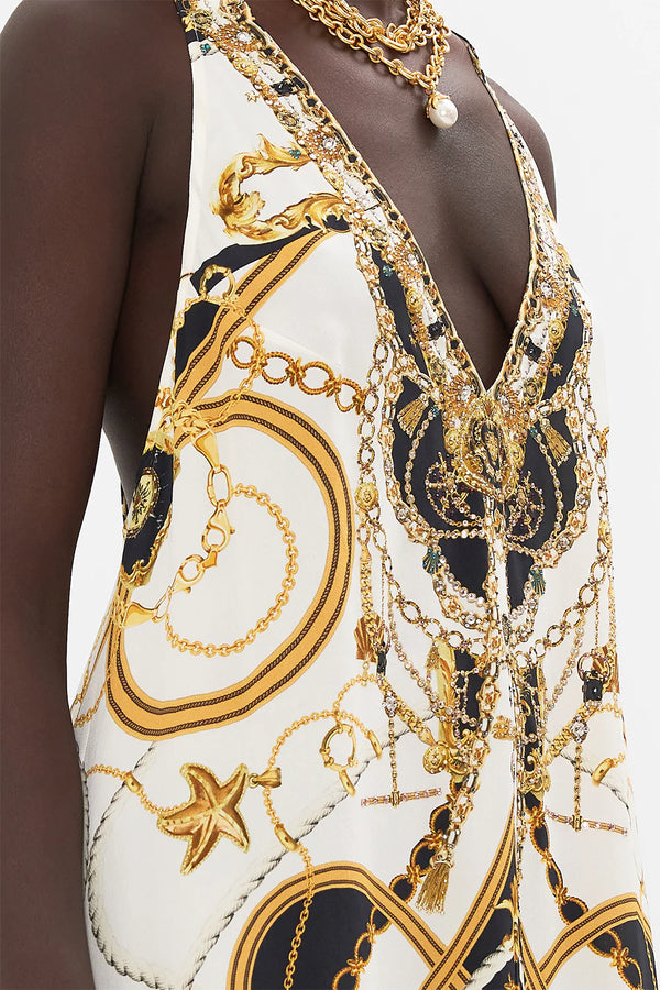 Racer Back Dress With Hardware Sea Charm