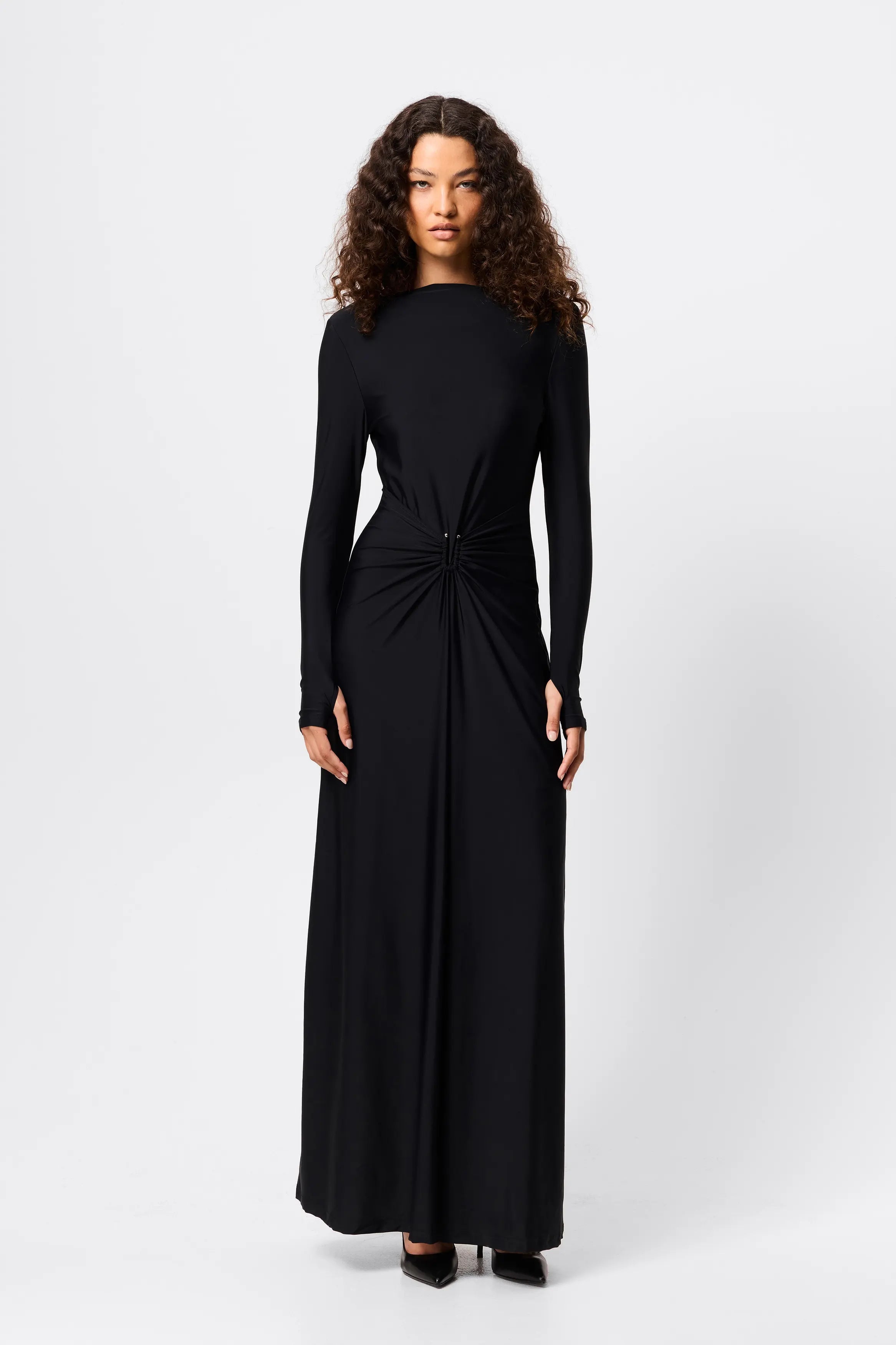 Regal maxi dress, black