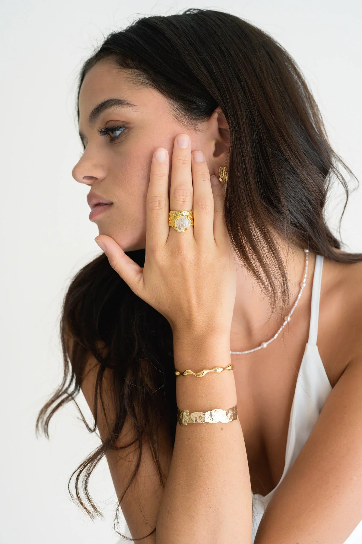 Rivah cuff, gold