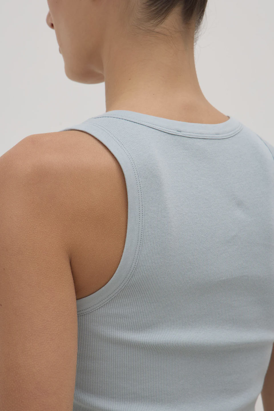 Robyn scoop neck rib tank, cloud