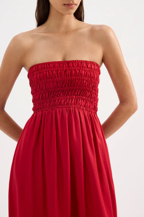 Zuri tencel maxi dress, crimson