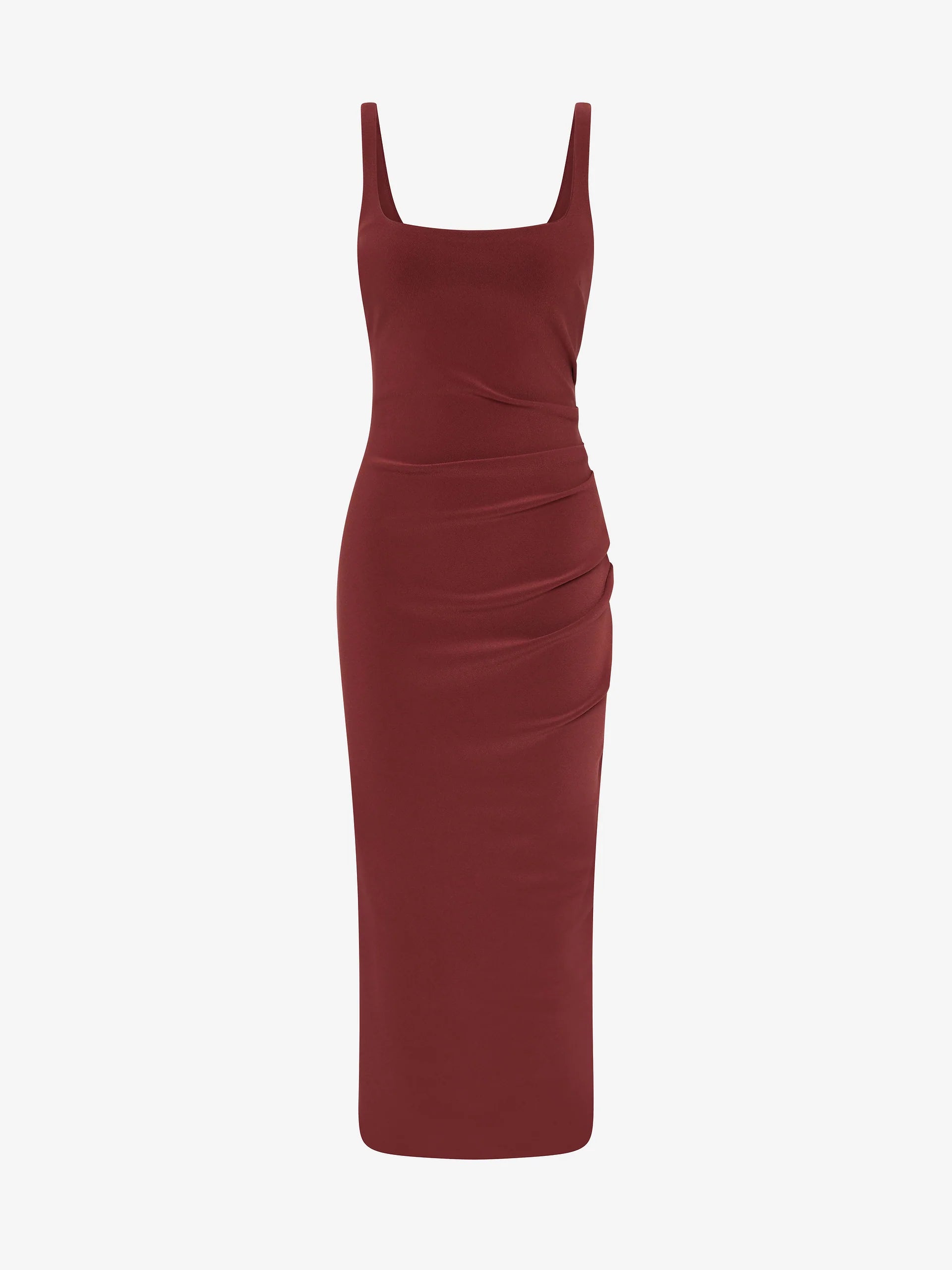 Karina tuck midi dress, sangria