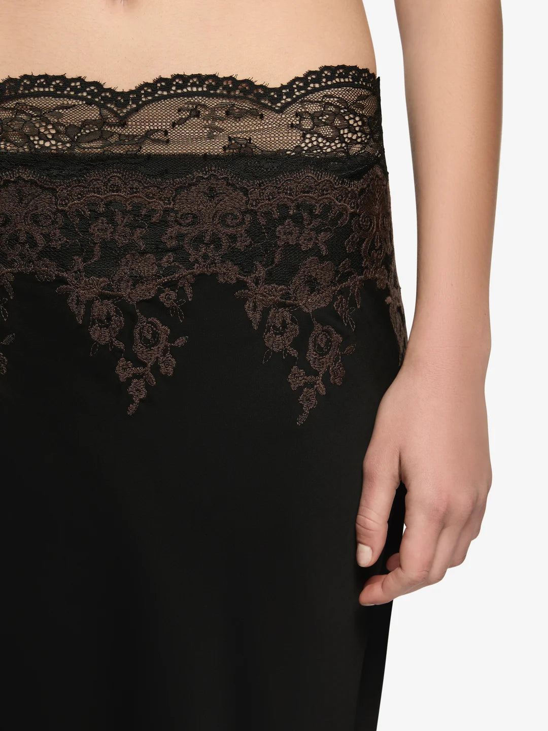 Orsina maxi skirt, black/bitter choc
