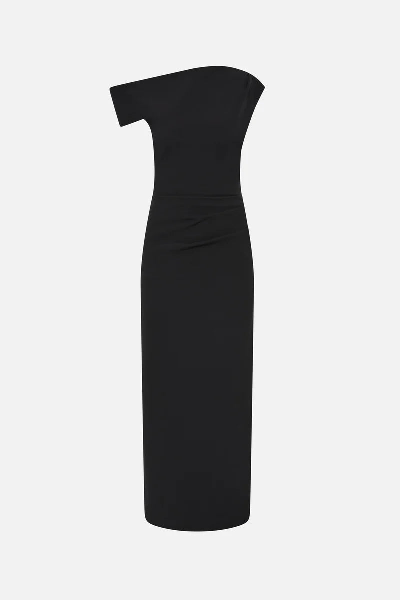 The Blair crepe midi dress, black