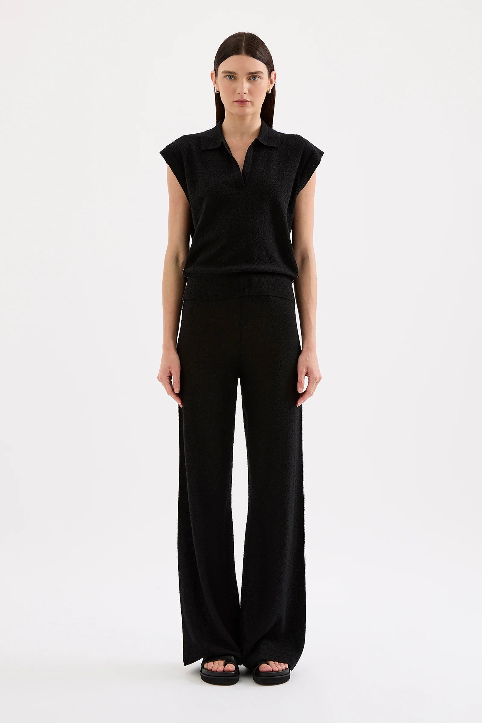 Jett knit top, black