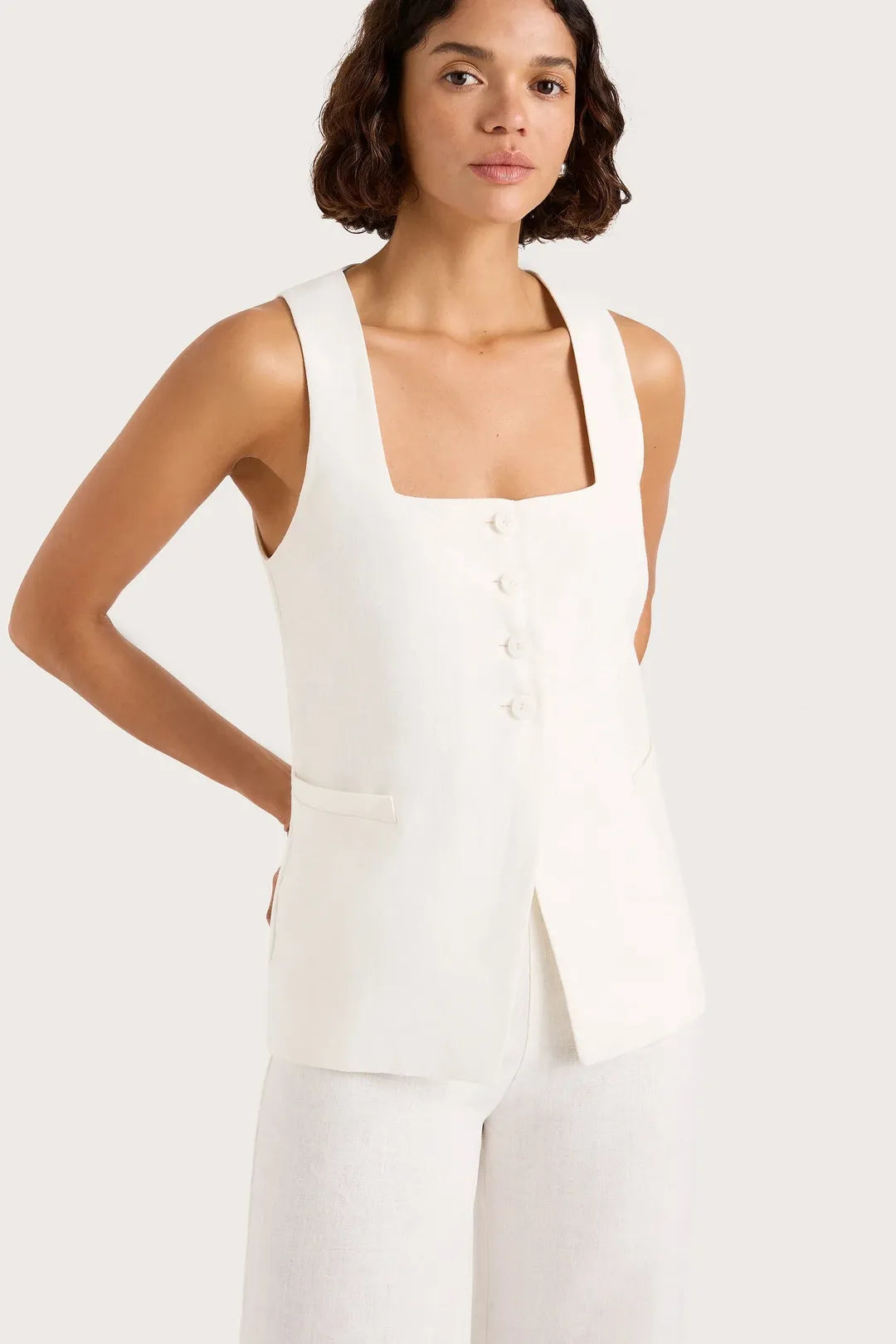 Jackie vest, white