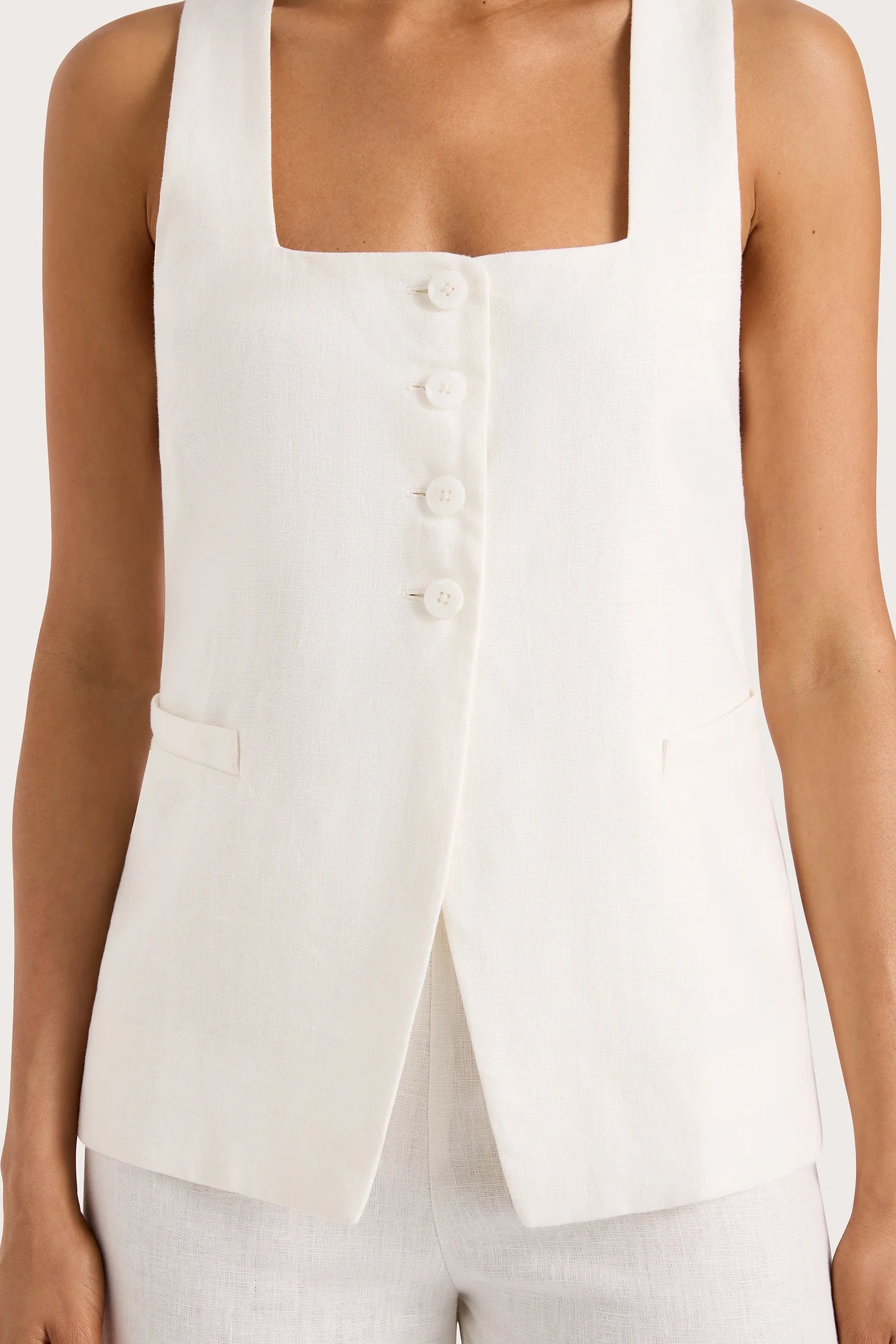 Jackie vest, white