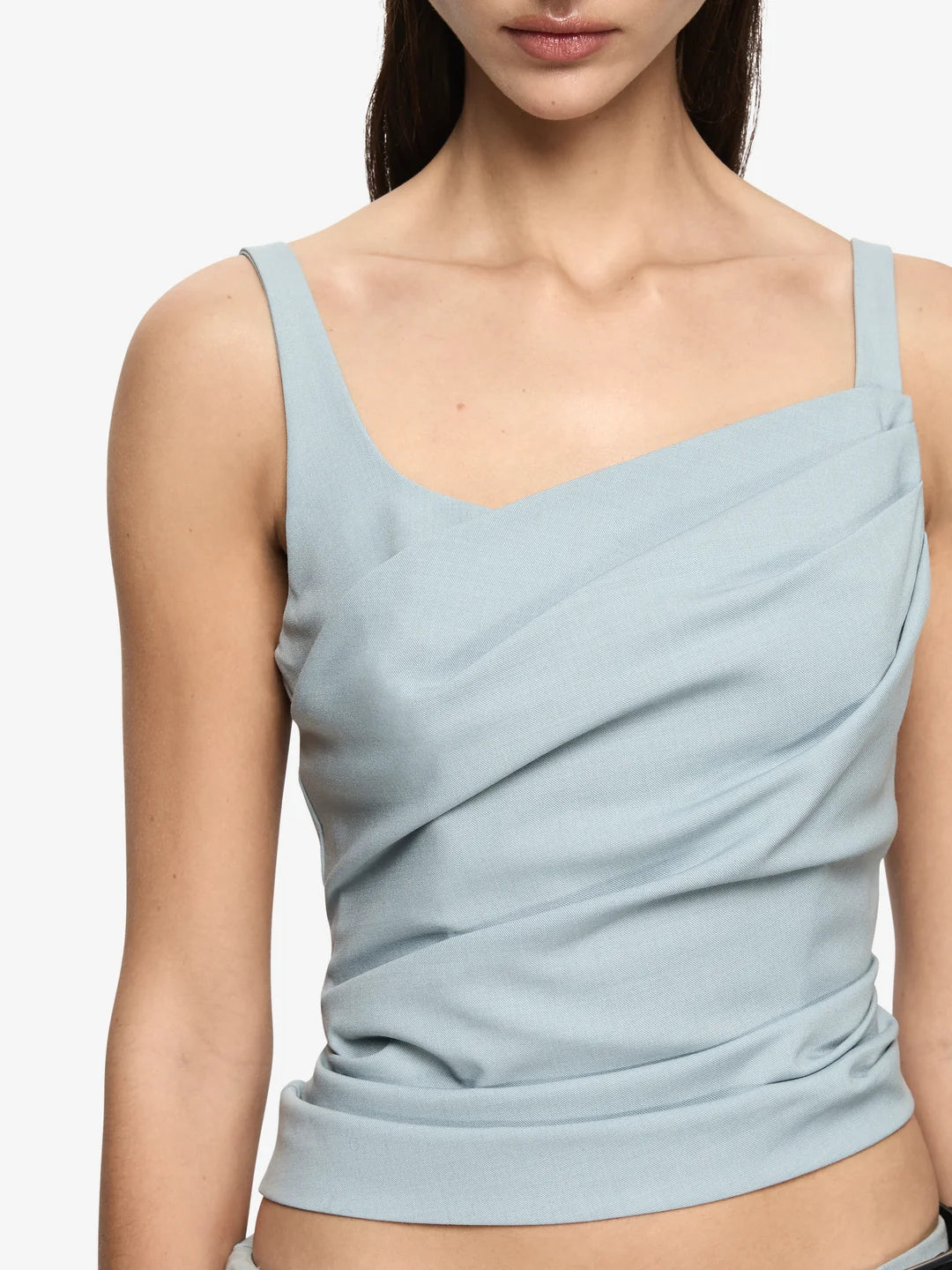 Selina asym top, stone blue