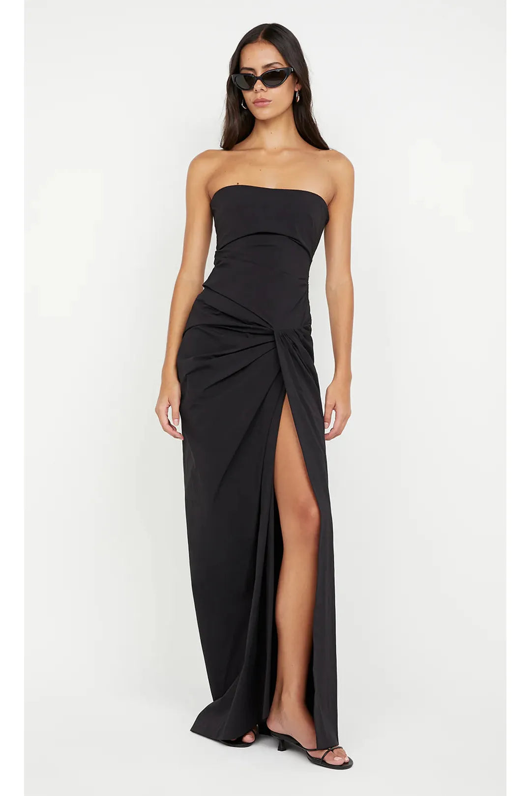 Domenic strapless dress, black