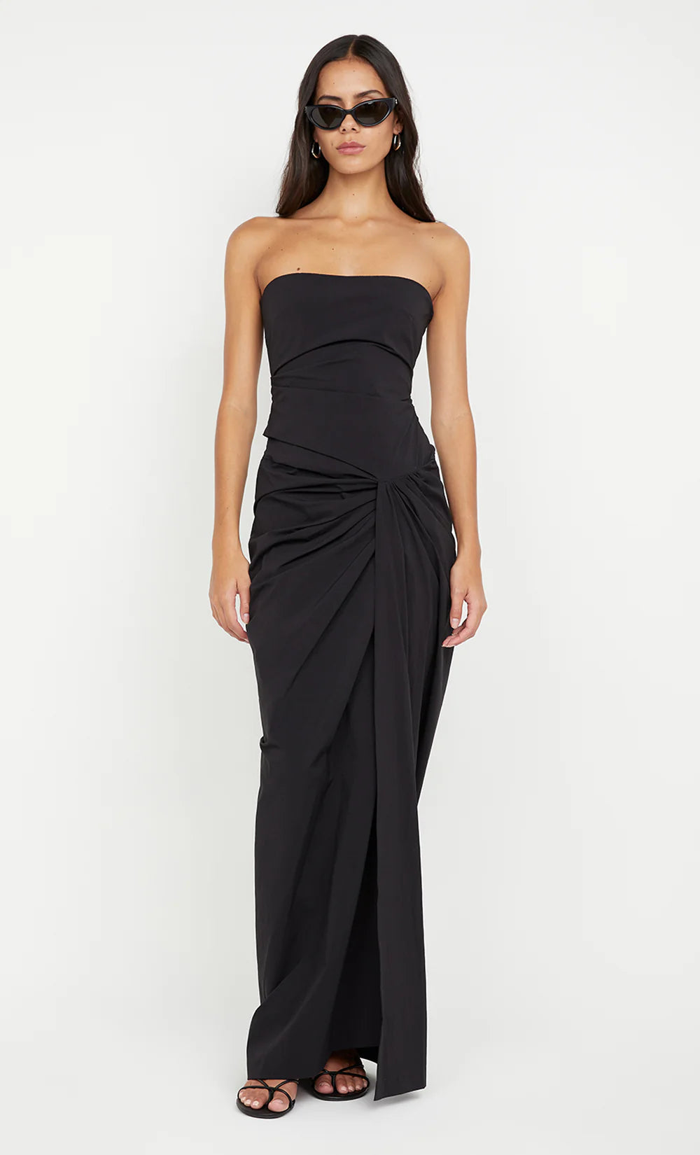 Domenic strapless dress, black