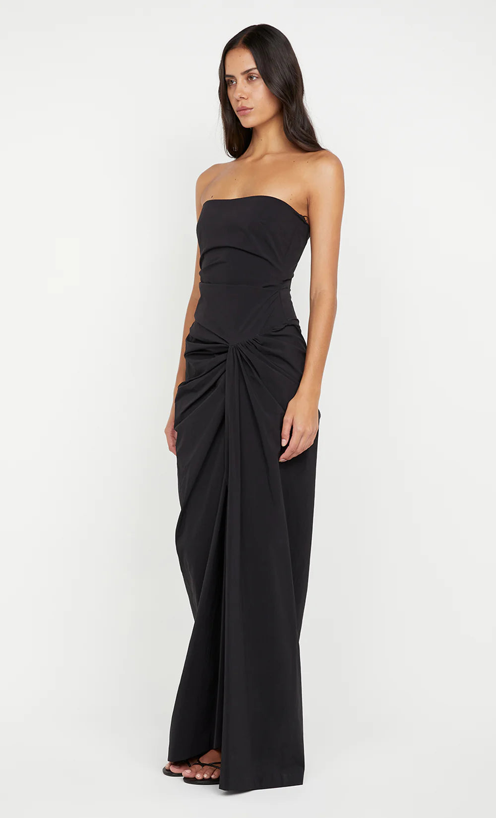 Domenic strapless dress, black