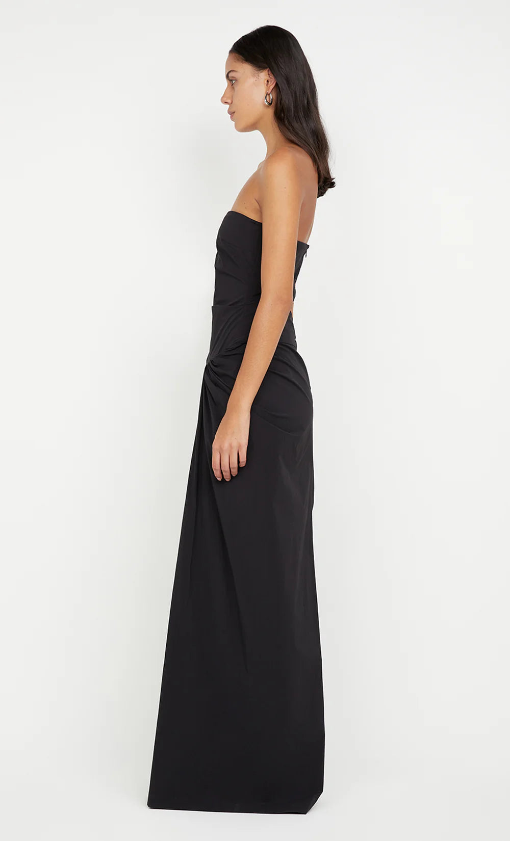 Domenic strapless dress, black