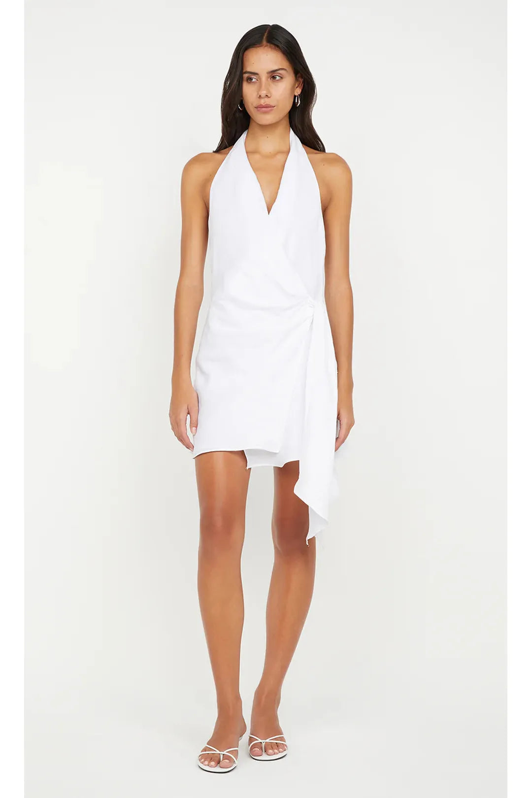 Aubree wrap mini dress, white
