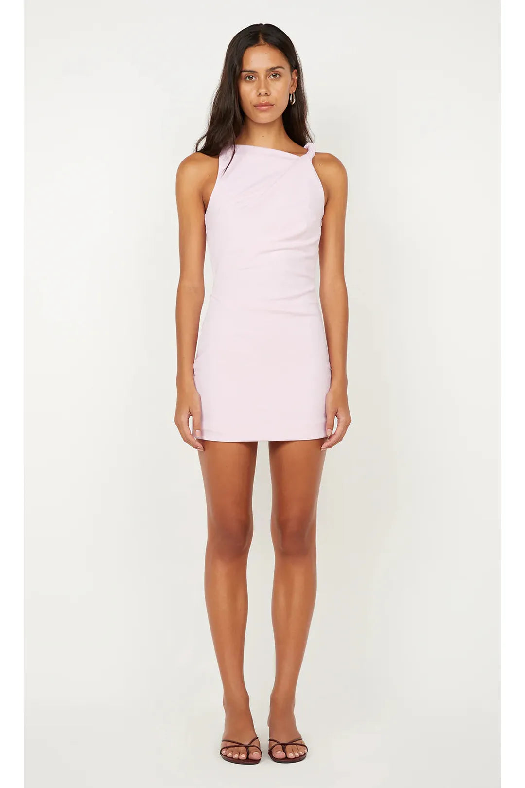 Rene asym mini dress, ballet pink