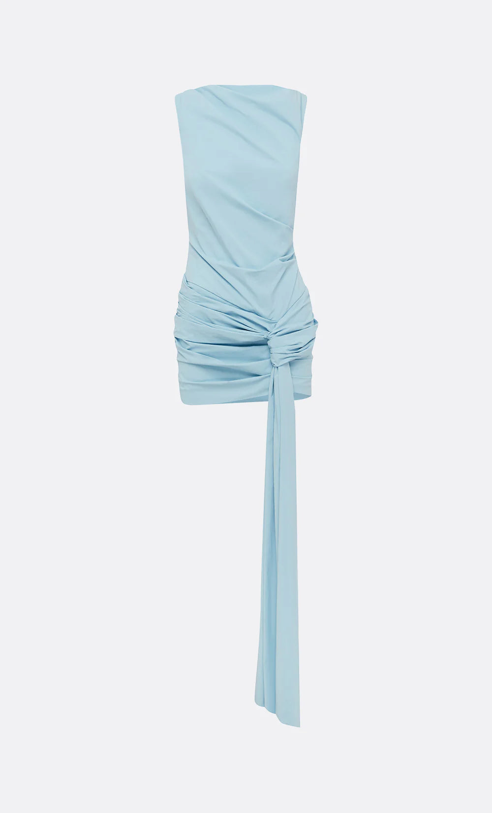 Domenic asym mini dress, sky blue