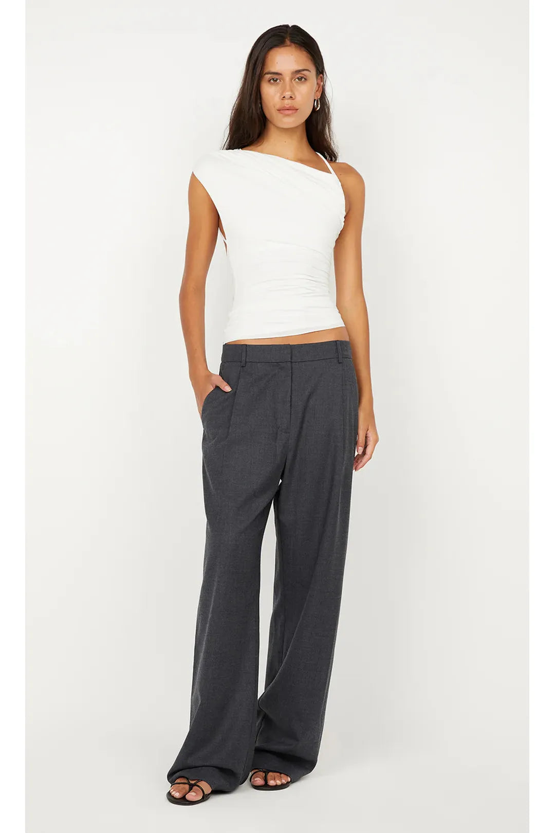 Bree asym top, white