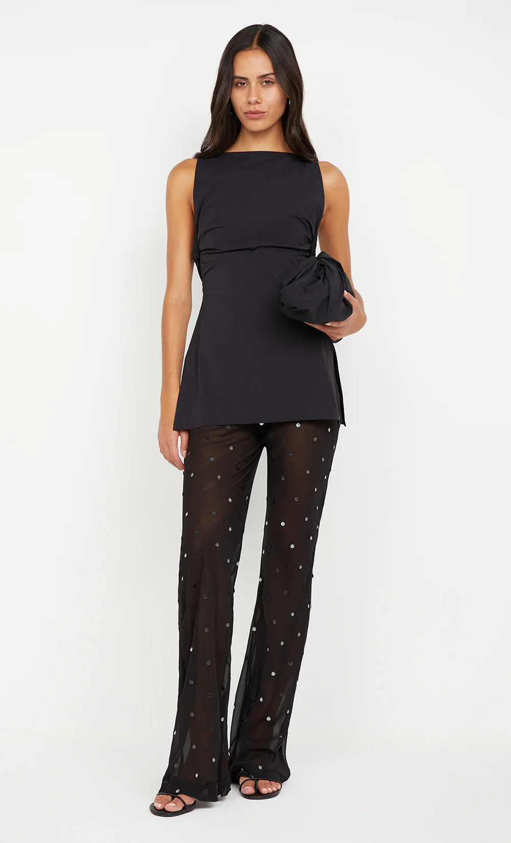 Domenic boatneck top, black
