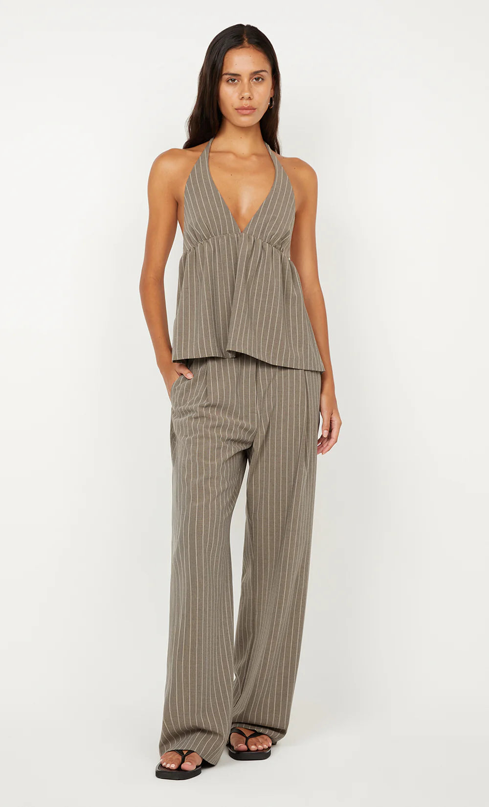 Jonni pant, charcoal stripe