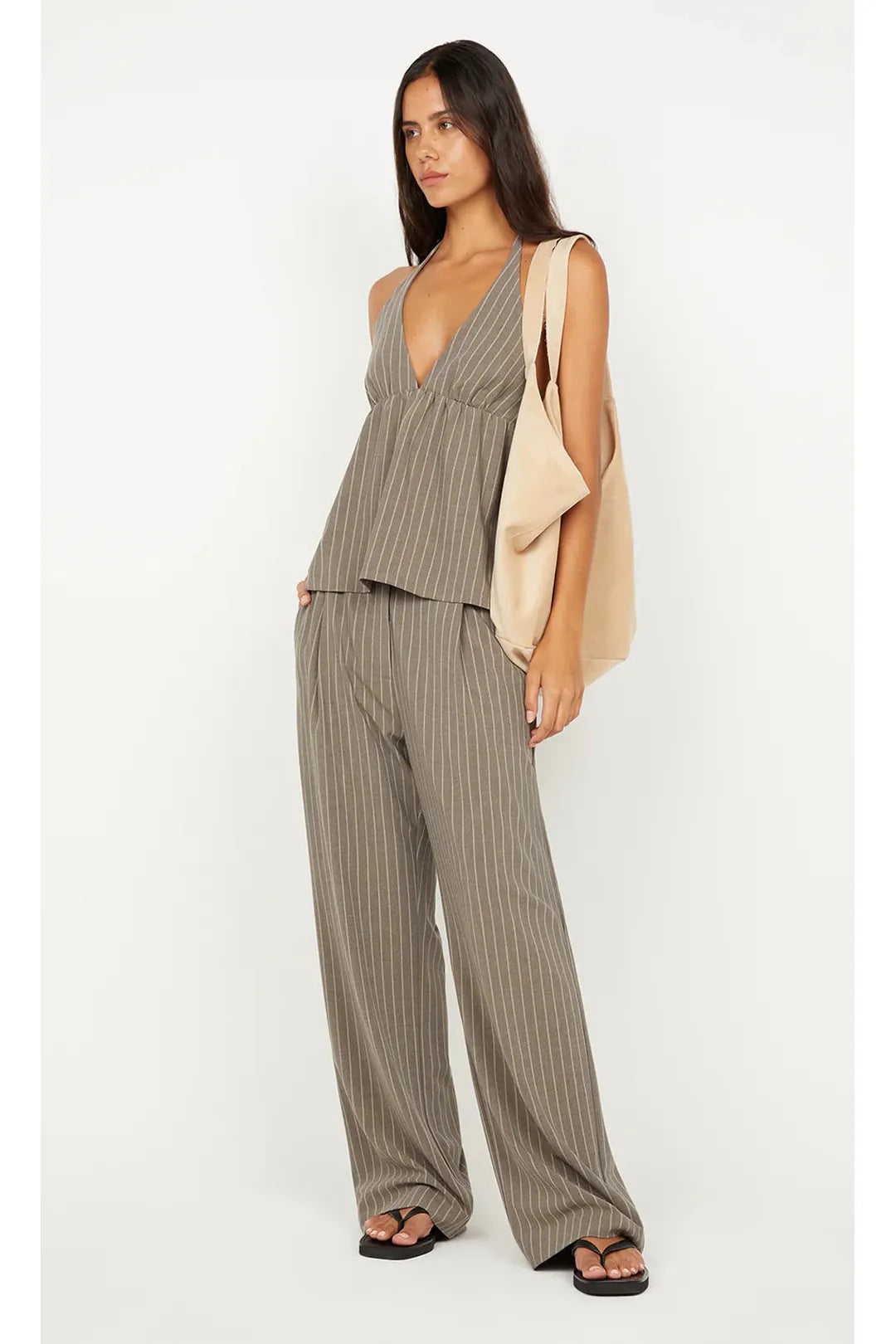 Jonni pant, charcoal stripe