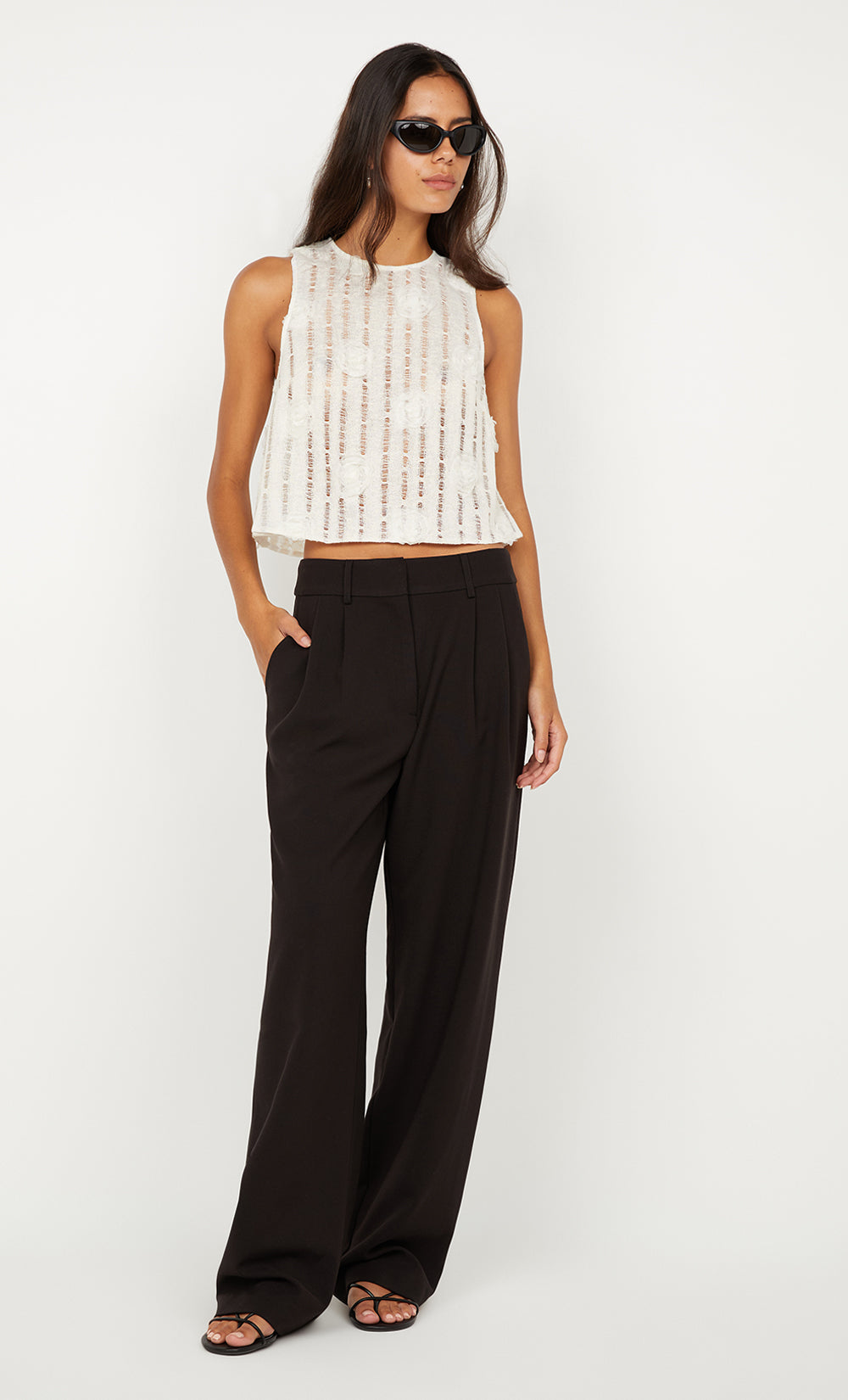 Amelie shell top, Ivory
