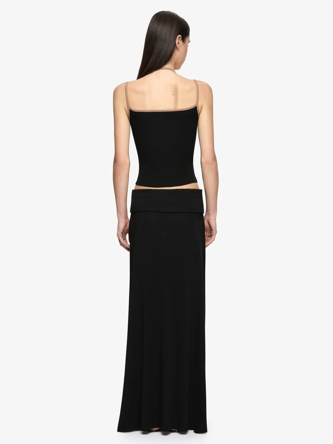 Azuri layered top, black/fawn