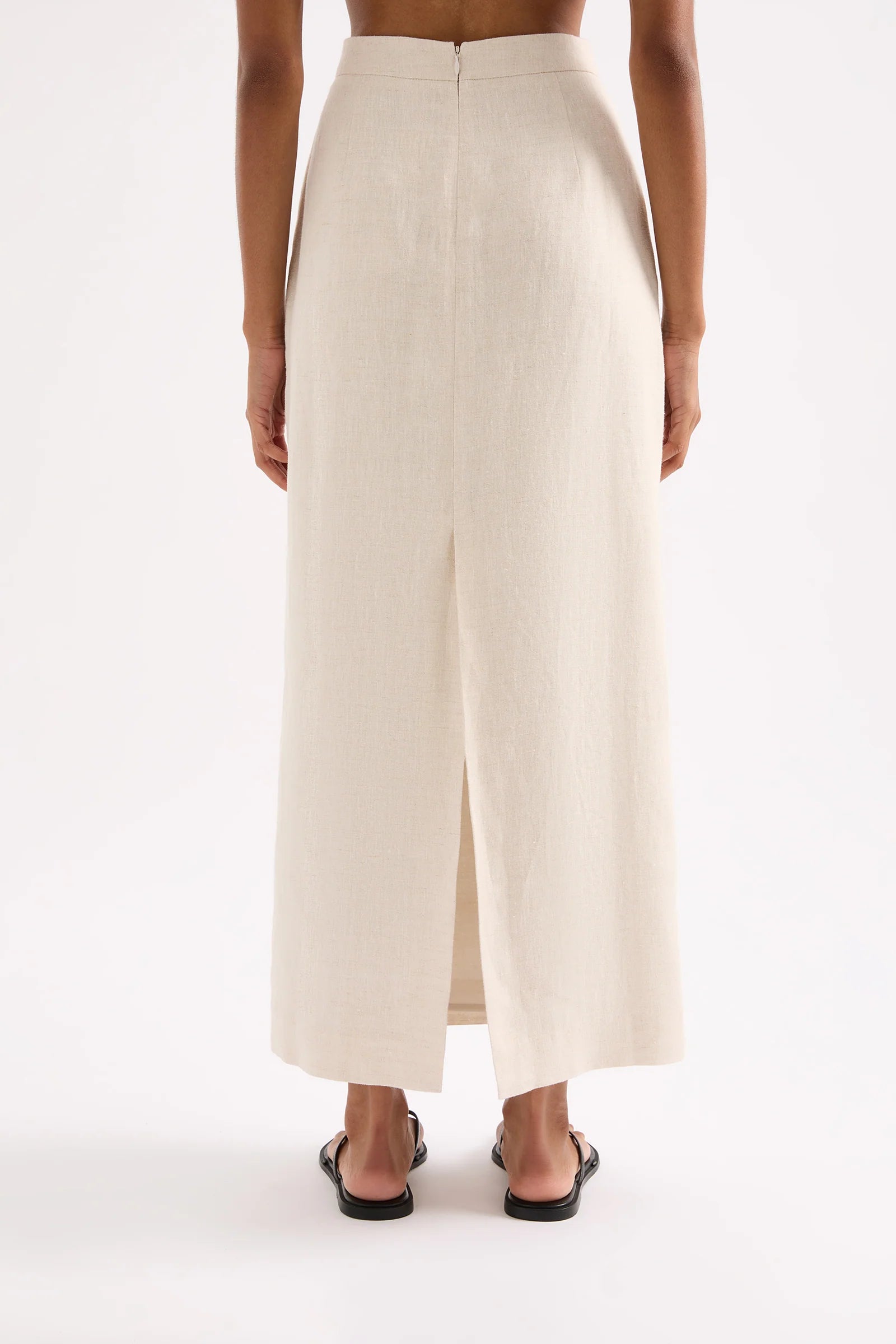 sadie linen maxi skirt, natural