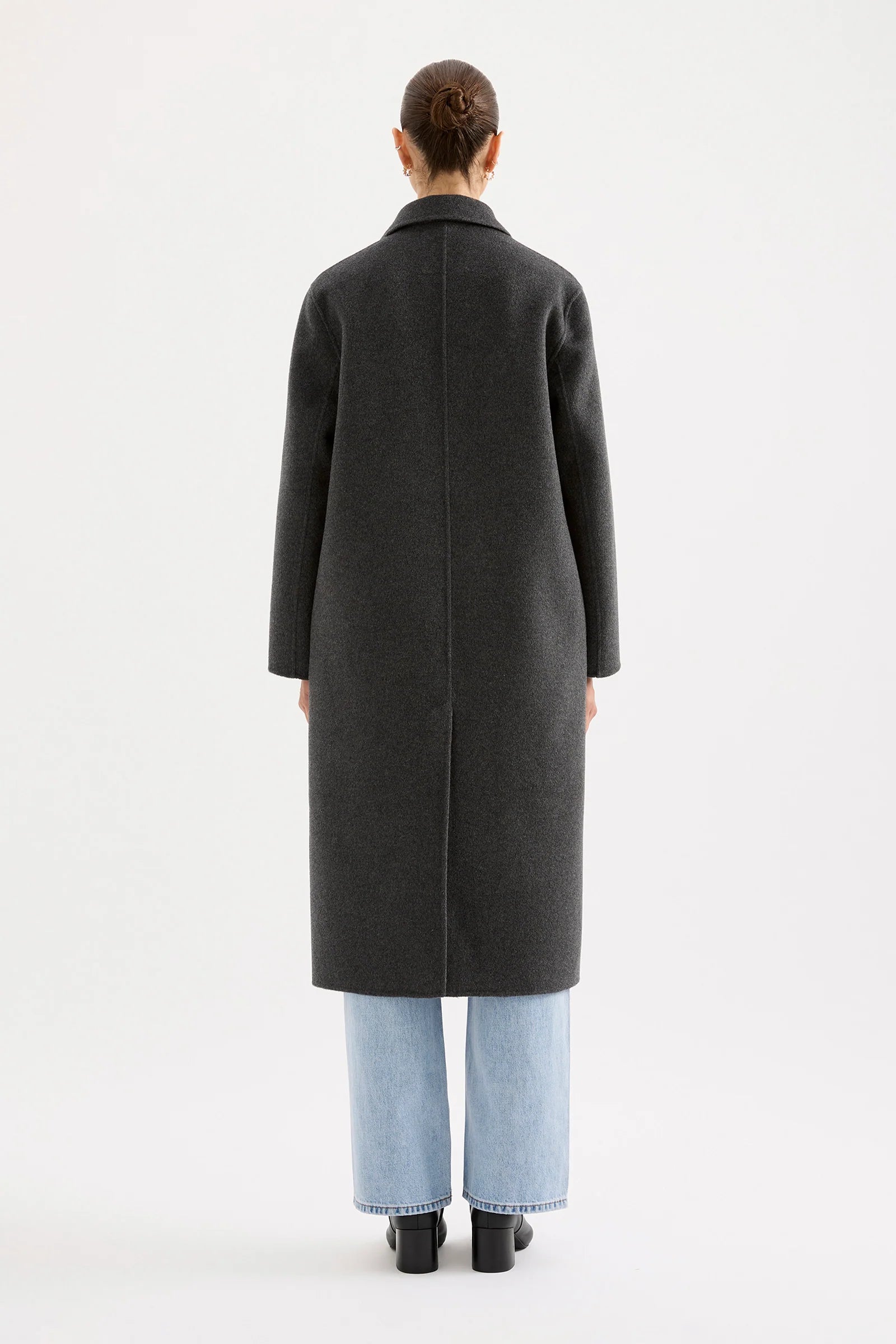 Riley wool coat, charcoal