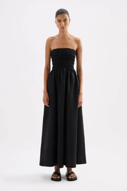 Zuri tencel maxi dress, black