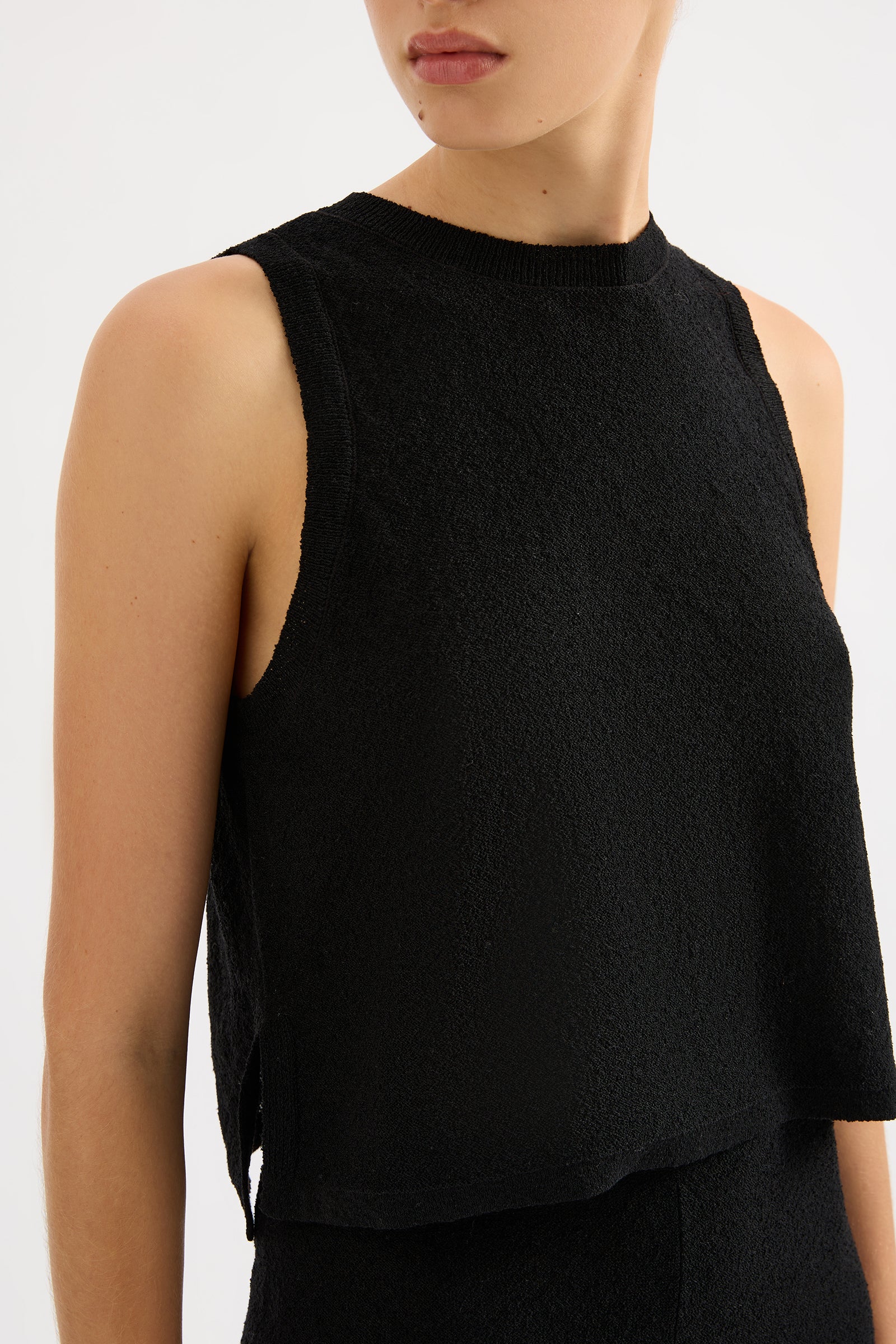 Zosia knit tank, black