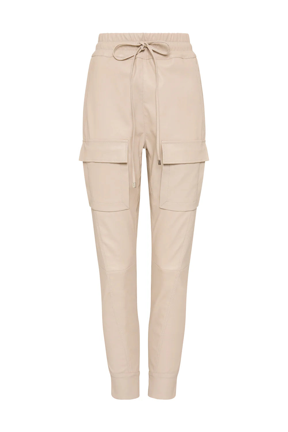 Open season stretch leather pant, almond