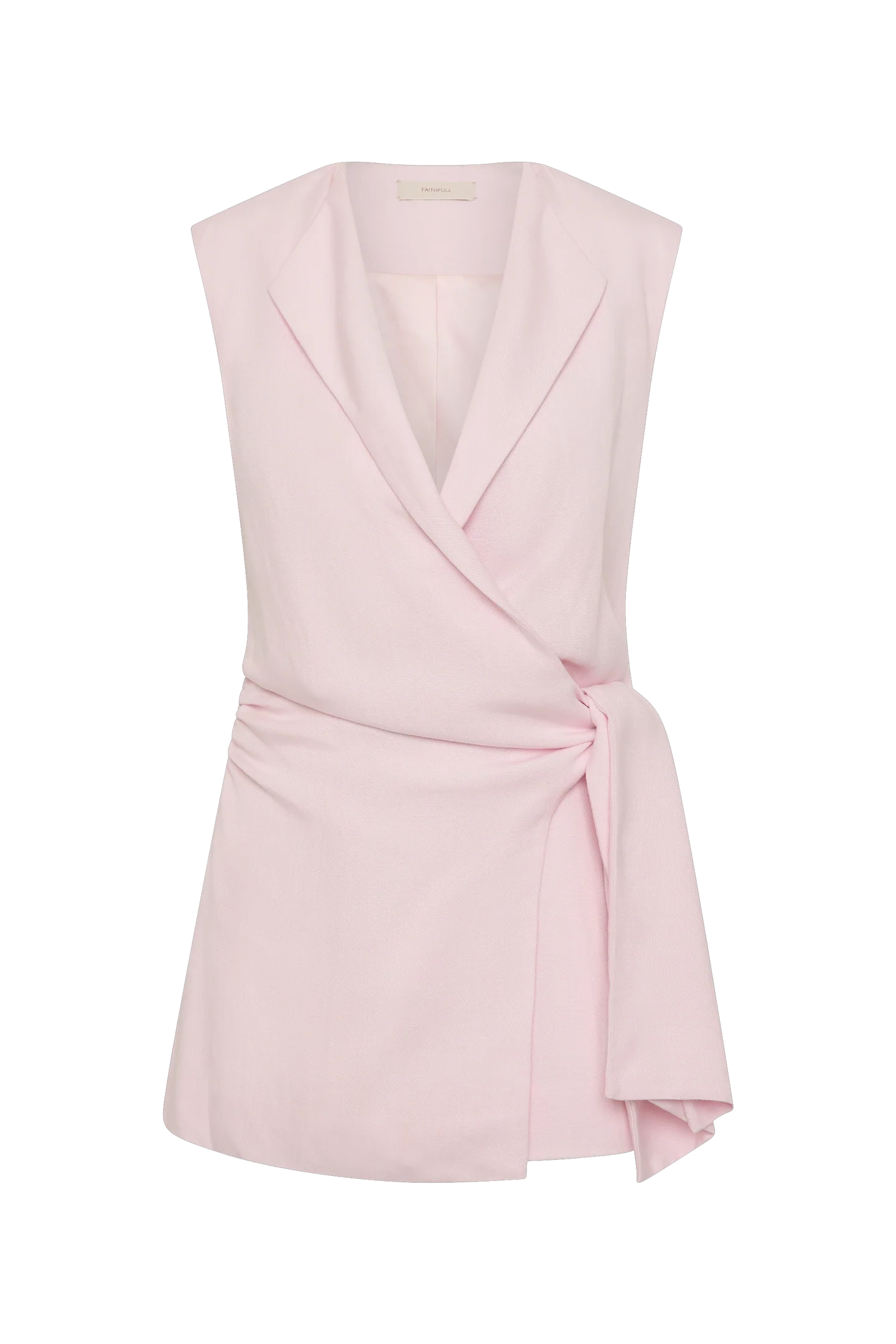 Jagger wrap vest, pale pink