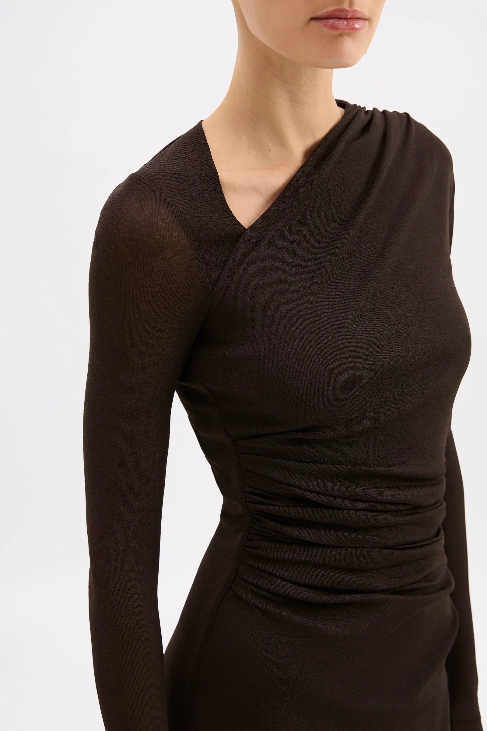 Marti mesh maxi dress, espresso