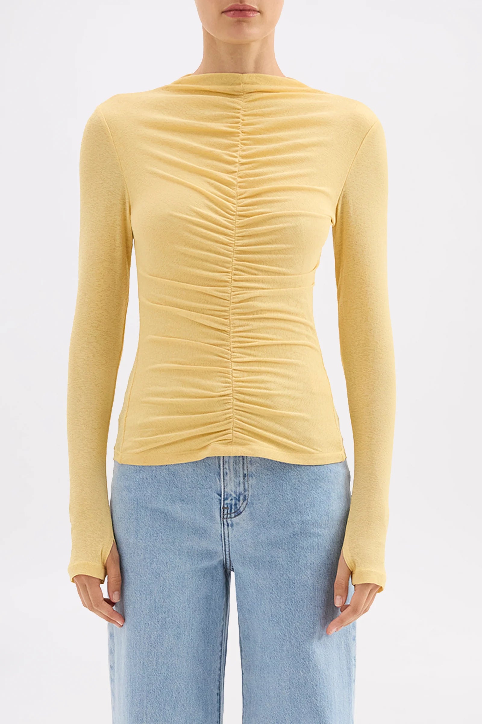 Marti mesh top, butter