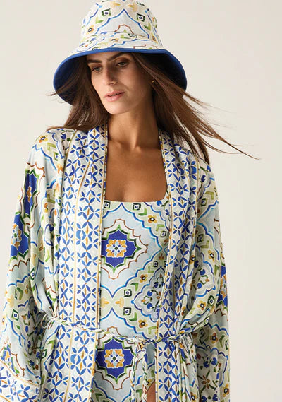 Filipa cover up, tile print