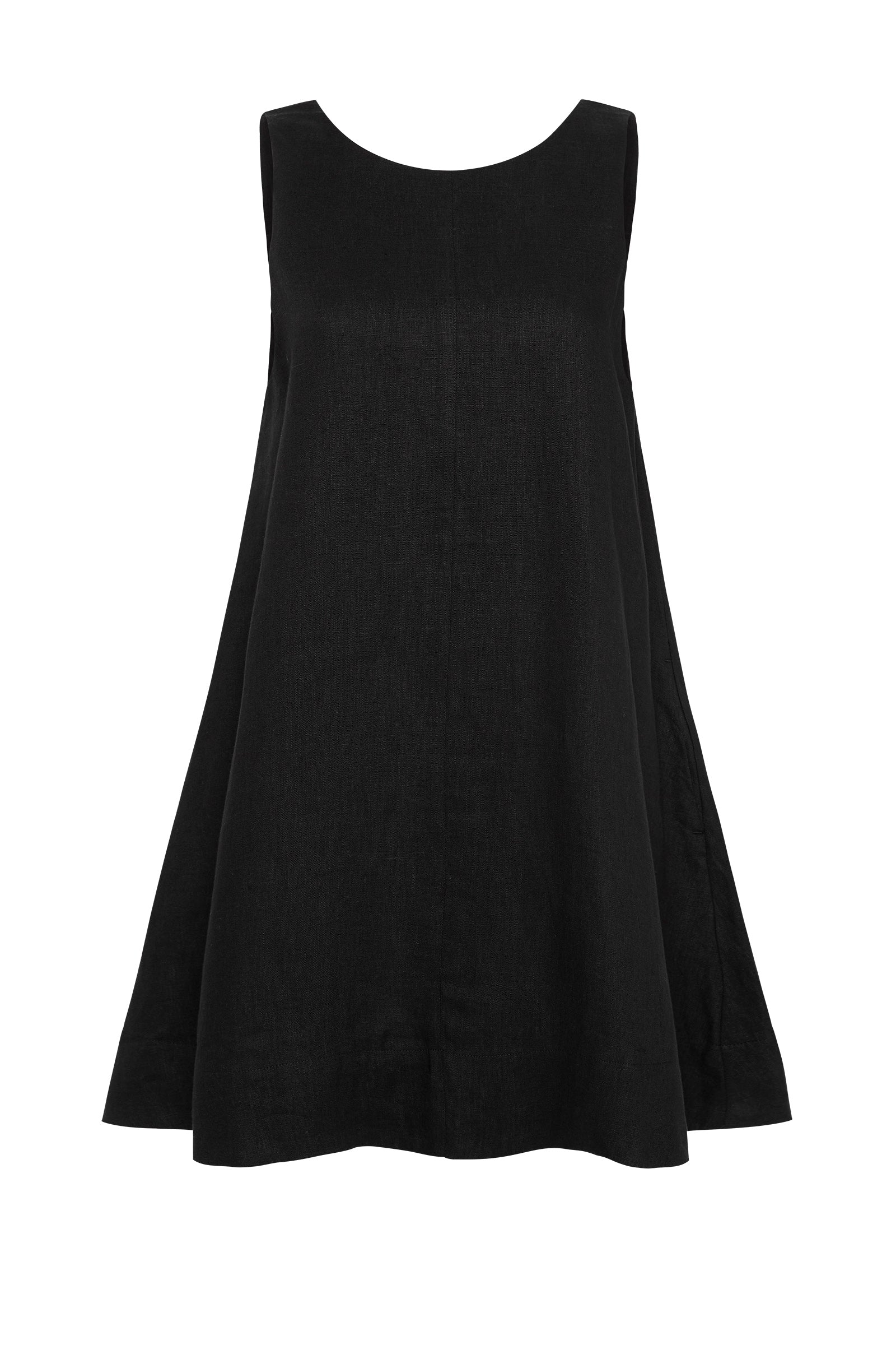 Nemi linen dress, black