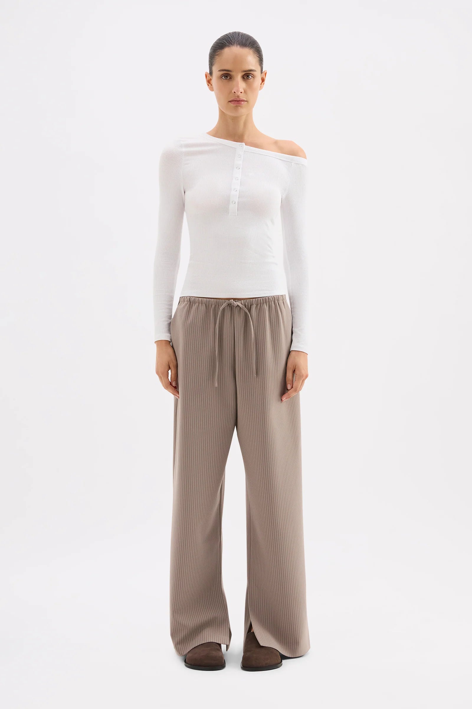 Lester pant, cinder stripe