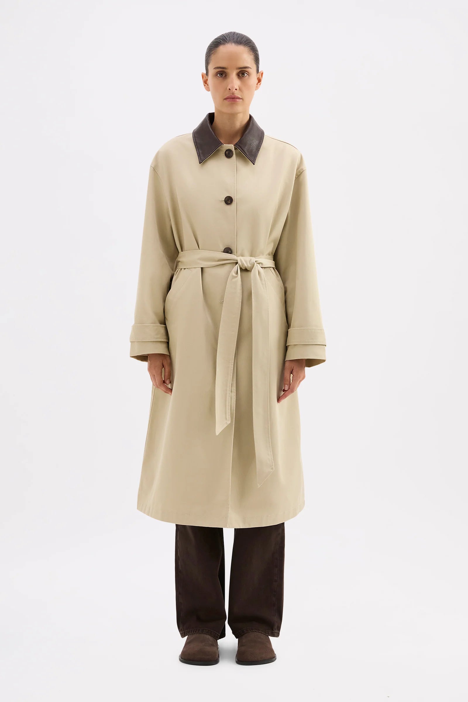 Vanita car coat, fawn