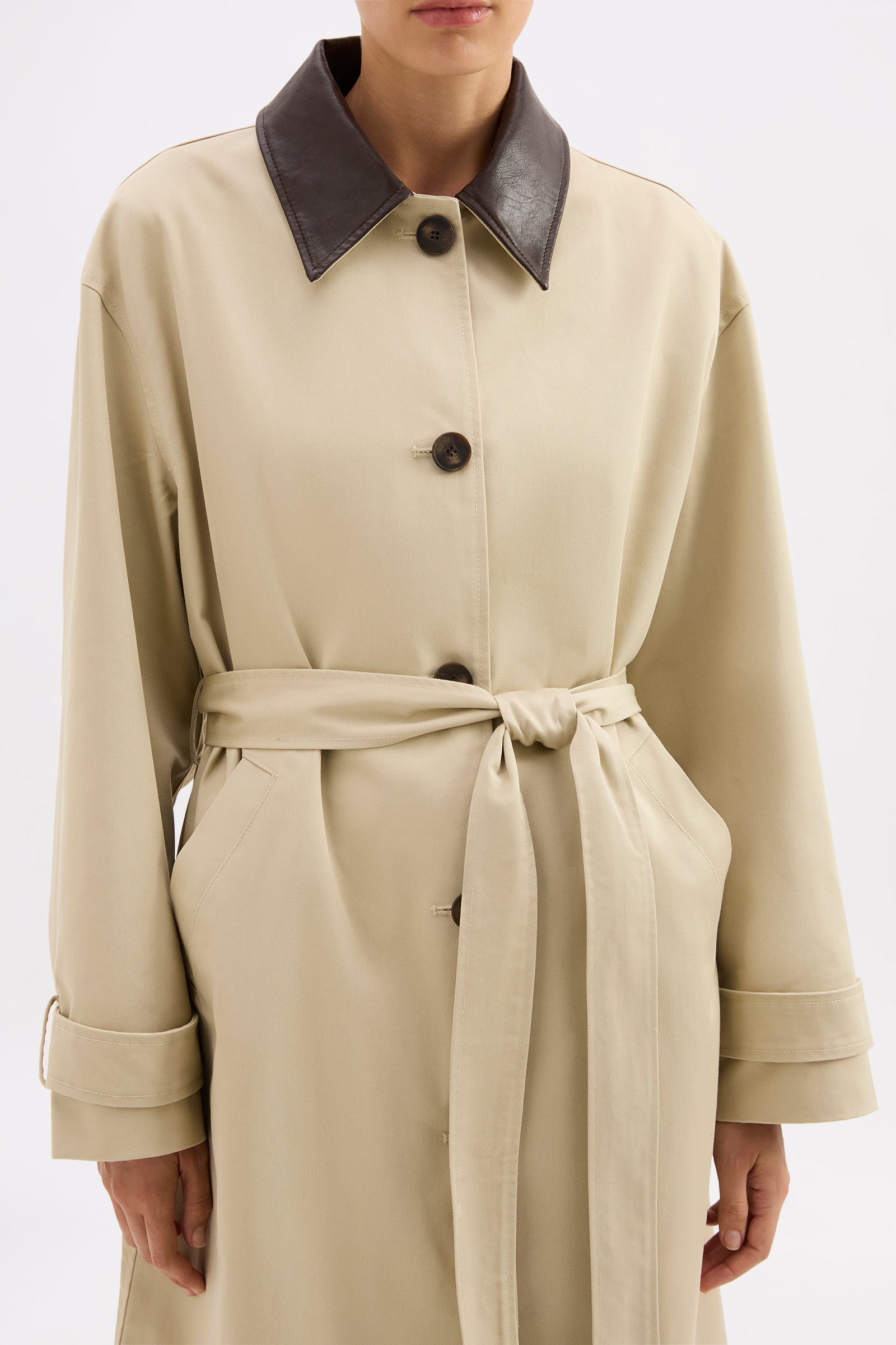 Vanita car coat, fawn