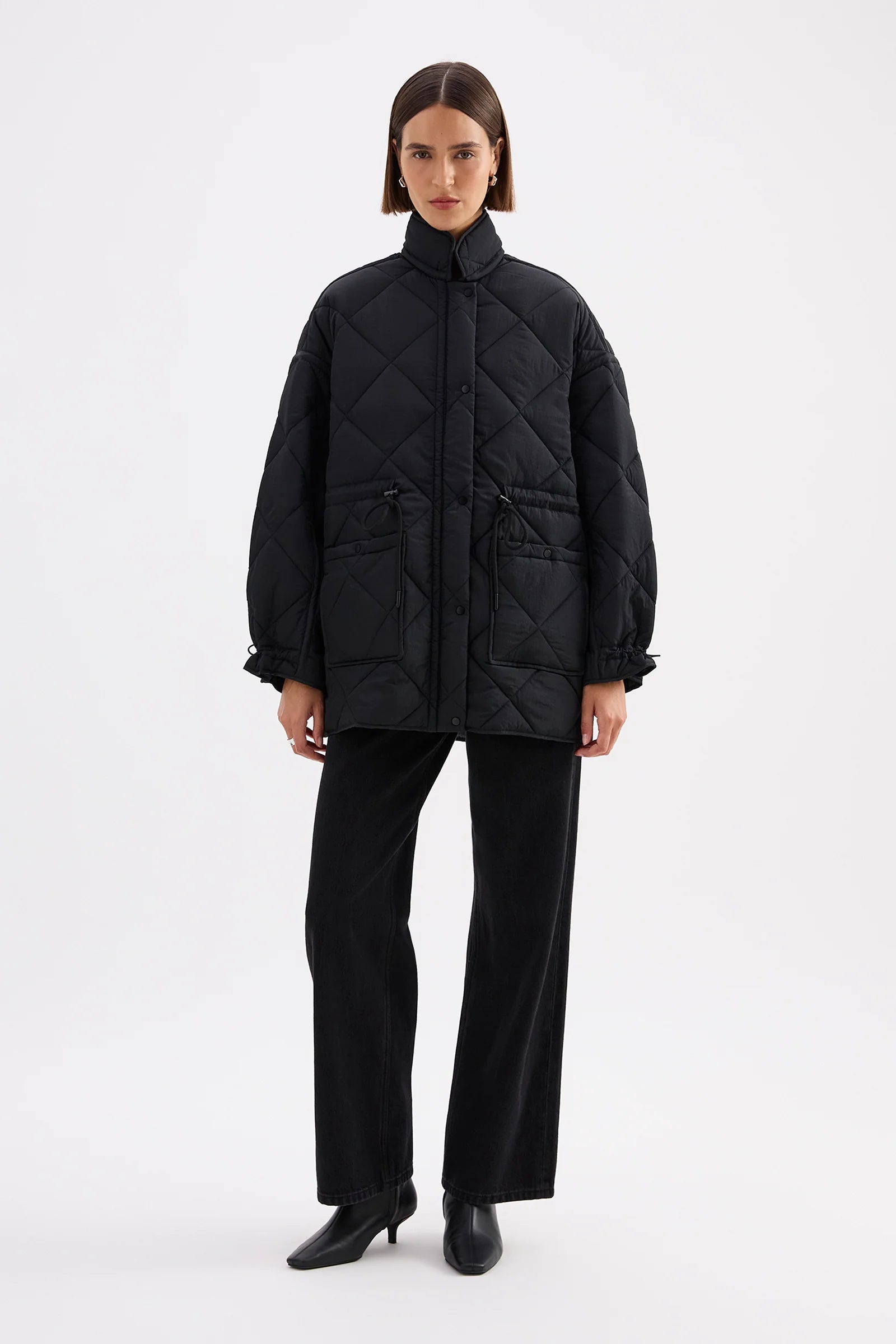 Atlas puffer jacket, black