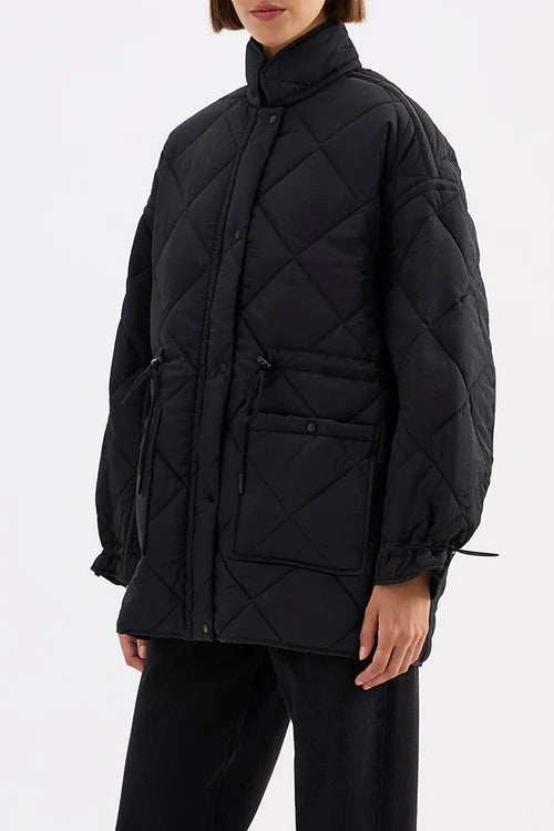 Atlas puffer jacket, black