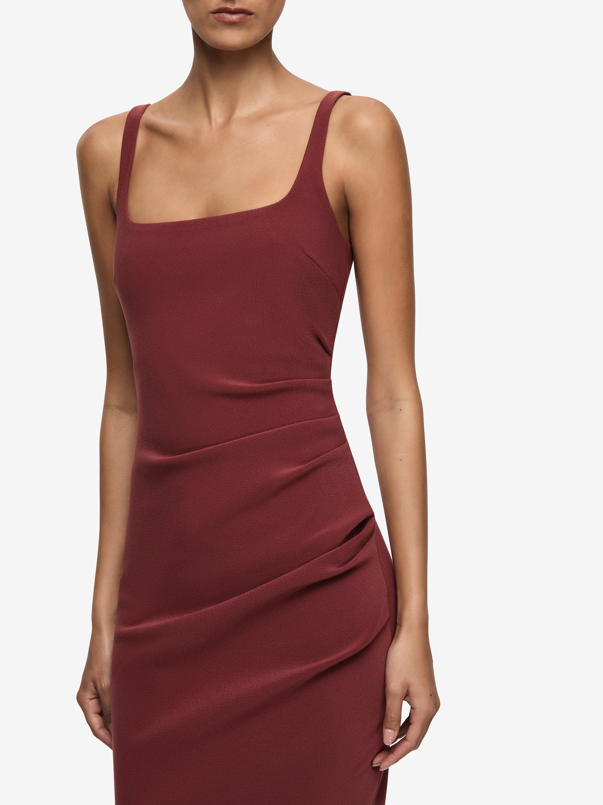 Karina tuck midi dress, sangria
