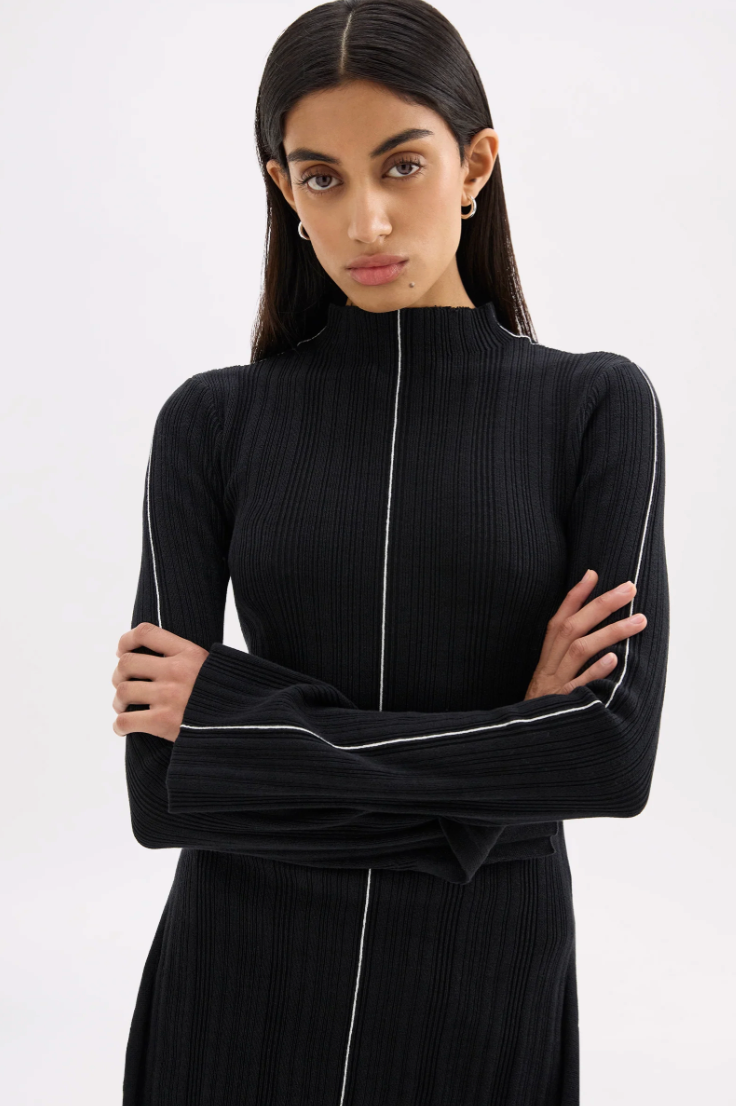 Sedona knit top, black