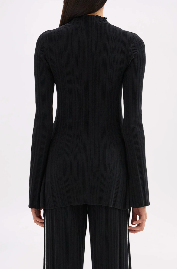 Sedona knit top, black