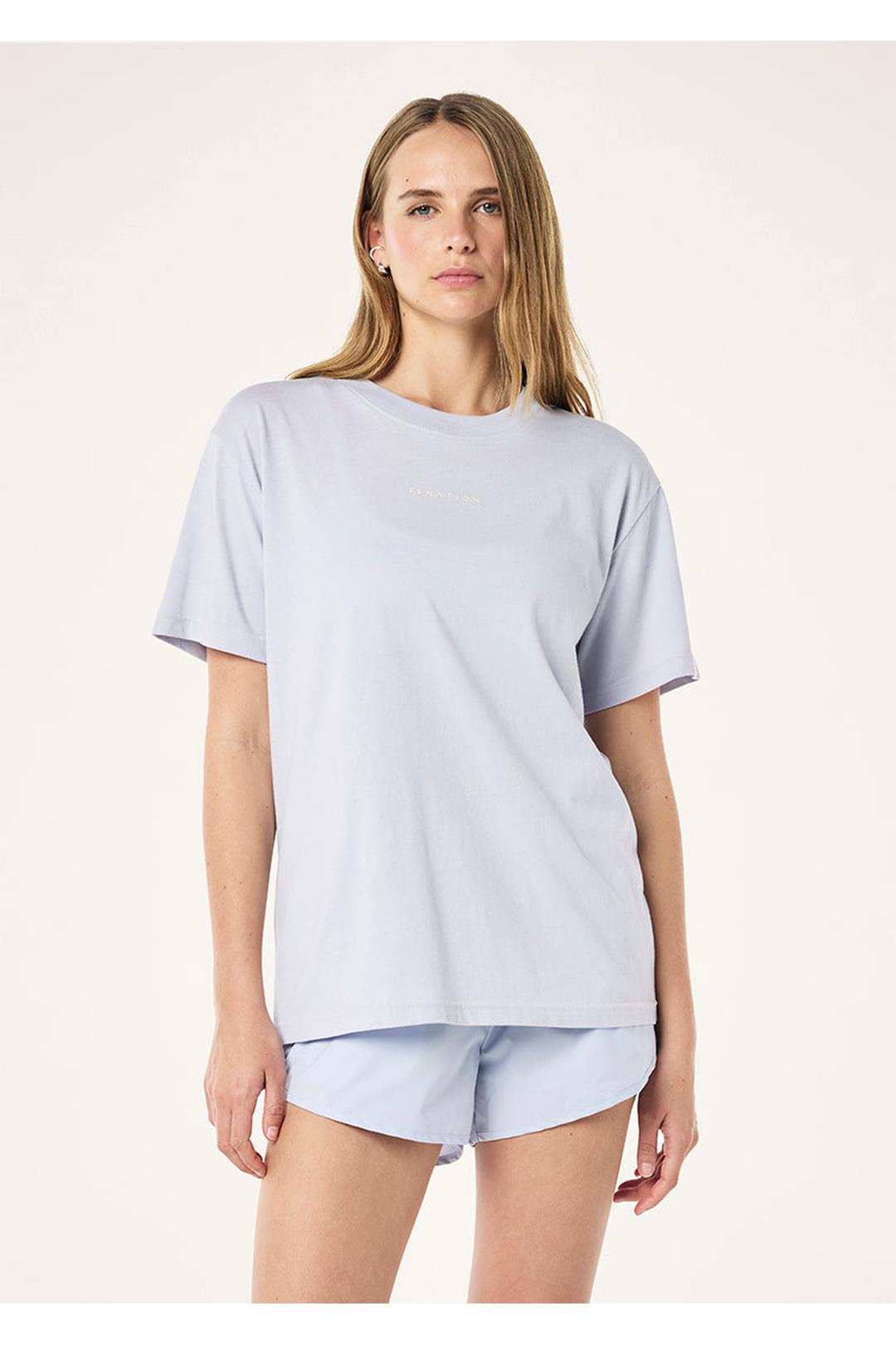 Shift tee, heather blue