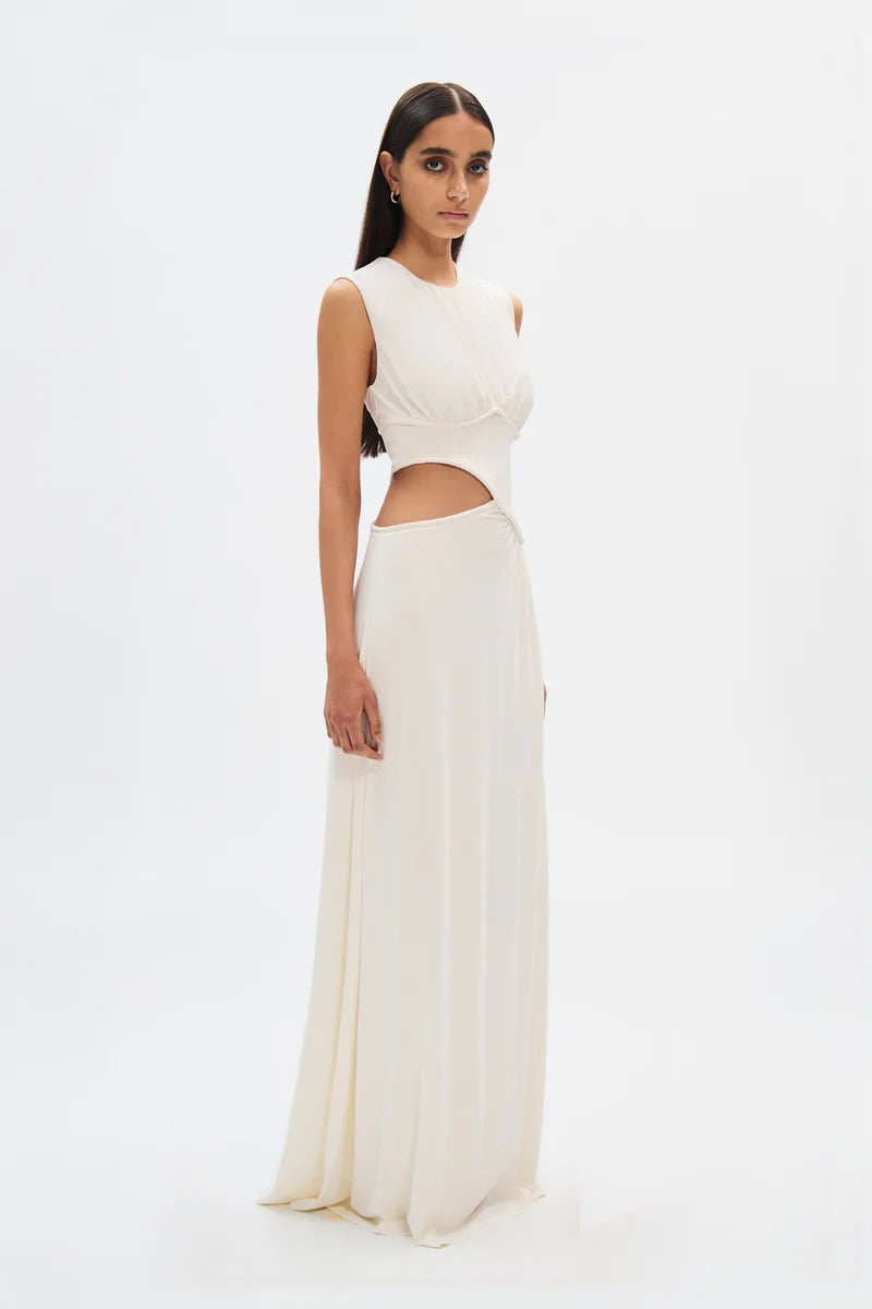 The Sierra Cupro Maxi Dress, Ivory